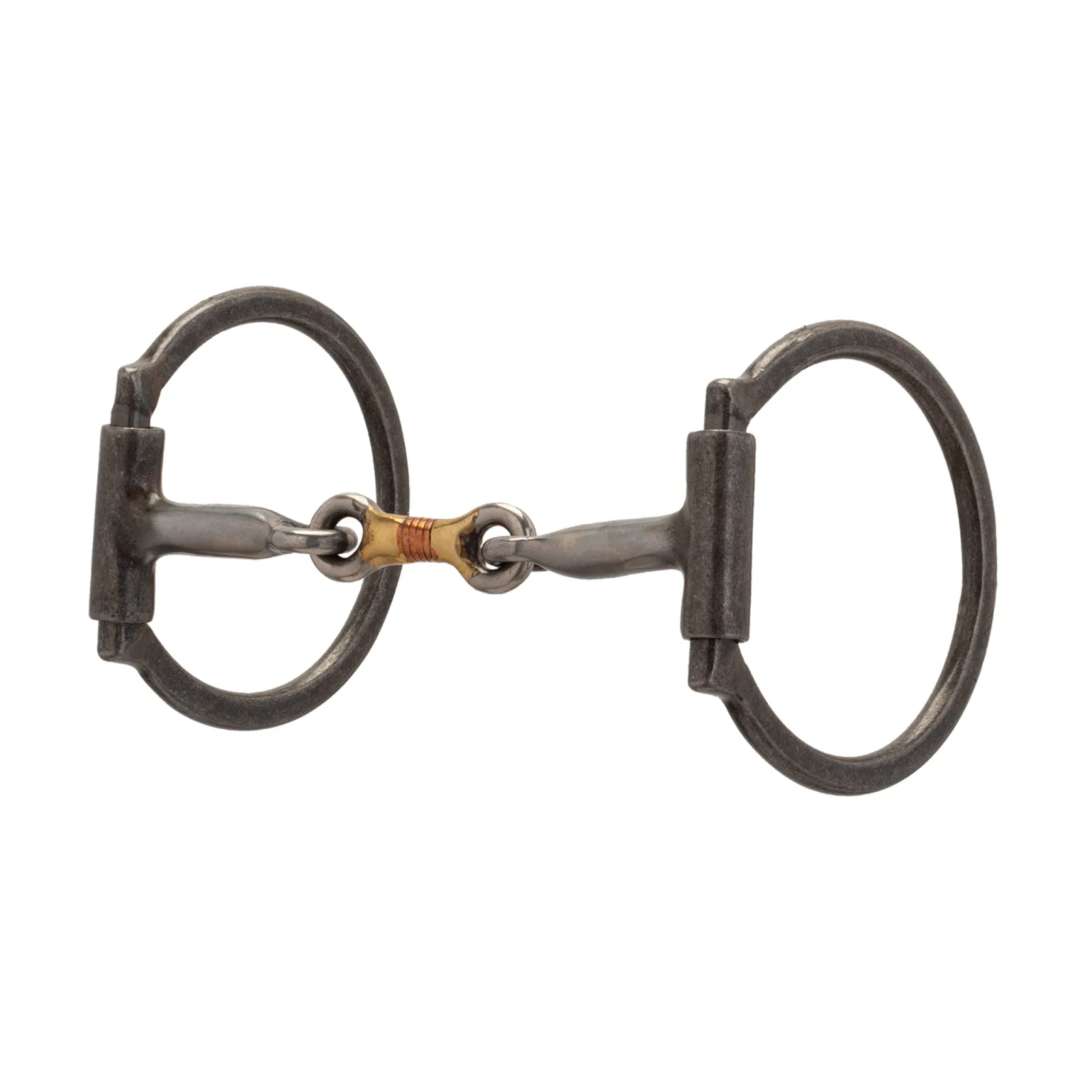 Weaver Leather Offset D-Ring Snaffle Bit, Buffed Black - 5" 3-Piece Dogbone