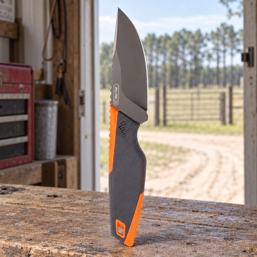 Vantex 3.5-inch Drop-Point Knife with Sheath