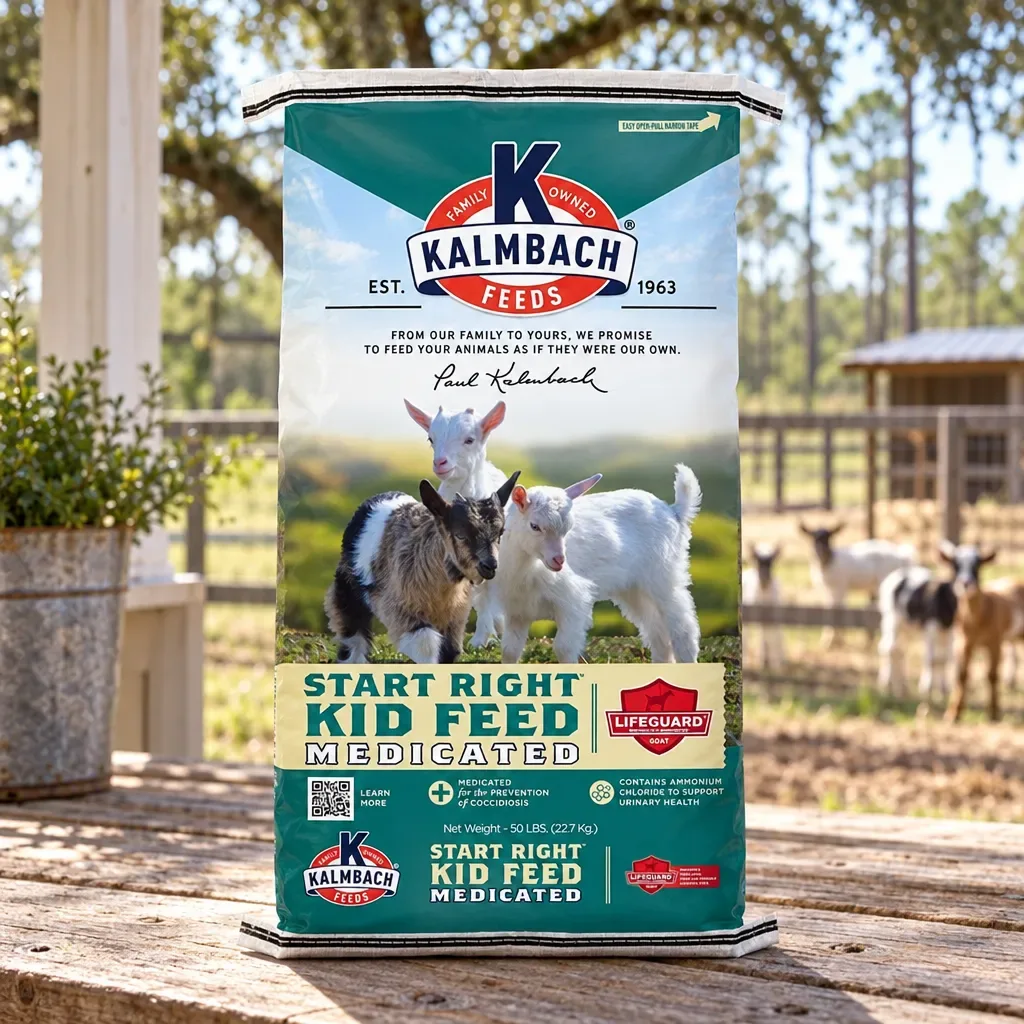 Kalmbach Feeds Start Right Kid Feed (Medicated), 50 lb, rural Northwest Florida