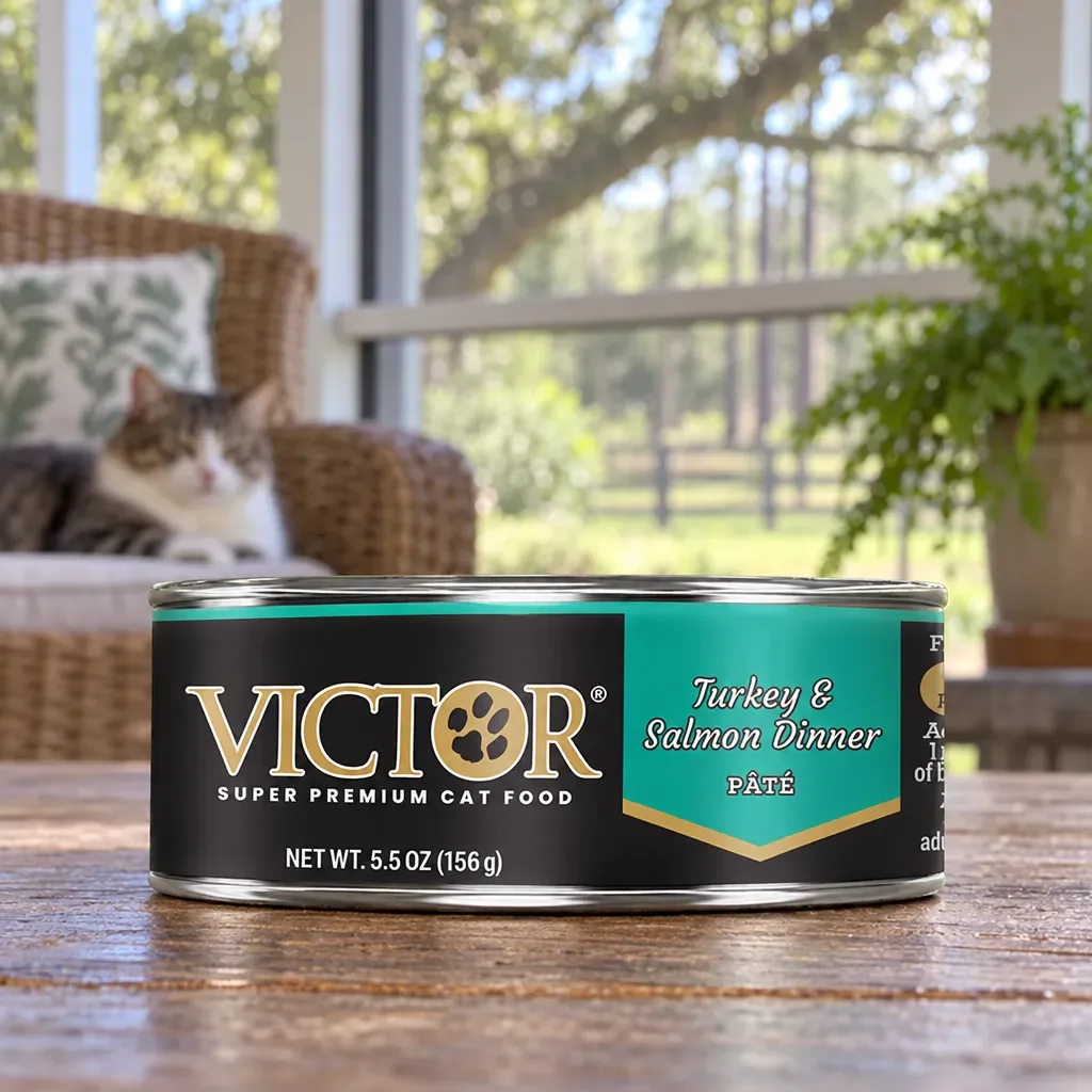 VICTOR Turkey & Salmon Dinner Paté Cat Food, 5.5 oz, rural Northwest Florida